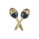 DIMAVERY Maracas Giamaica in Legno - Set 2 Pezzi, Strumenti Multicolore Verniciati