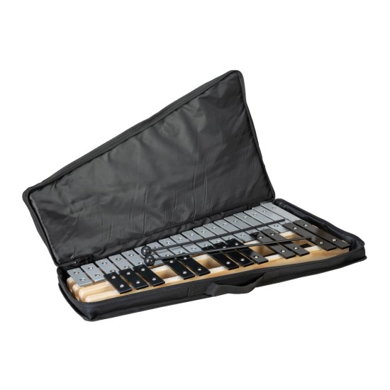 DIMAVERY Vibrafono Metallofono 30 Barre - Strumento Cromatico a Doppia Fila con Casse di Risonanza