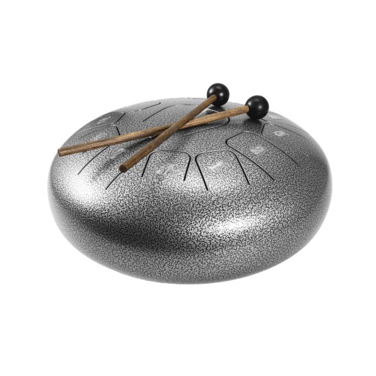 Handpan Tongue Drum TD-12 Steel Tongue Drum silver Handpan Tongue Drum TD-12 Steel Tongue Drum silver