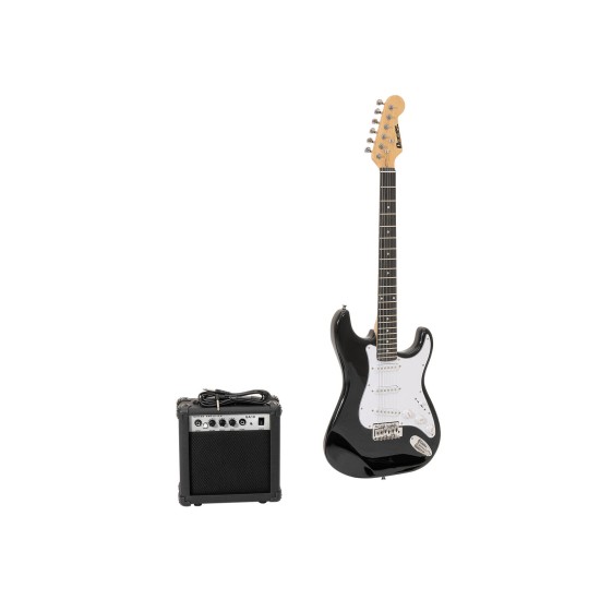 Kit Completo Dimavery EGS-1 Chitarra Elettrica con Amplificatore - Nero Lucido