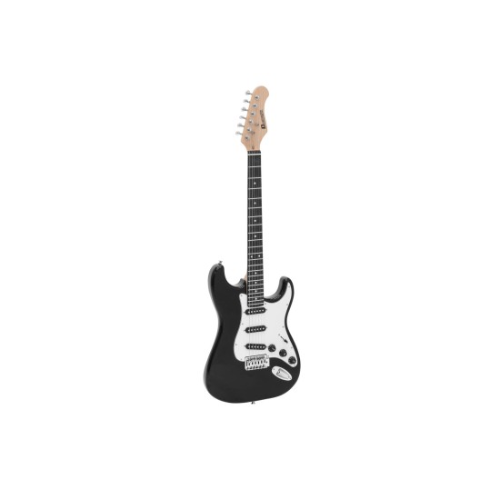 DIMAVERY ST-203 Chitarra Elettrica Nera con Pickup Single Coil per Palco e Sala Prove
