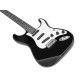 DIMAVERY ST-203 Chitarra Elettrica Nera con Pickup Single Coil per Palco e Sala Prove