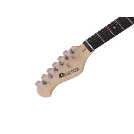 DIMAVERY ST-203 Chitarra Elettrica per Mancini Sunburst con Effetto Luce e Tremolo