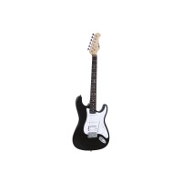 DIMAVERY ST-312 Chitarra Elettrica Nera con Pickup Humbucker e Single Coil