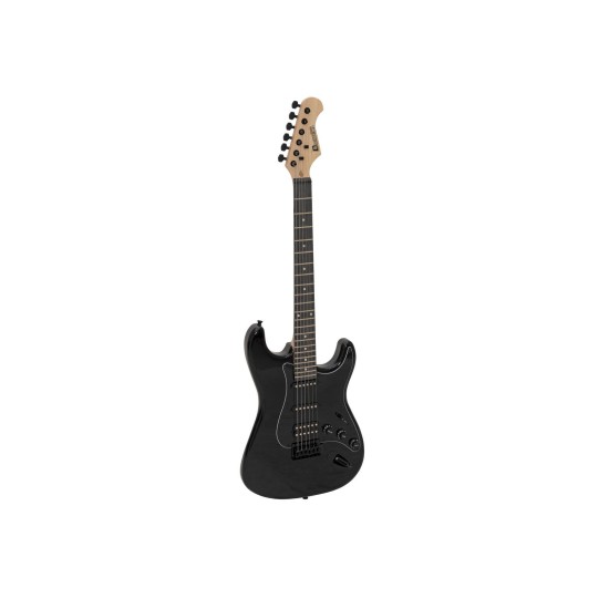 DIMAVERY ST-312 Chitarra Elettrica Nera con Pickup Humbucker e Single Coil, Design ST