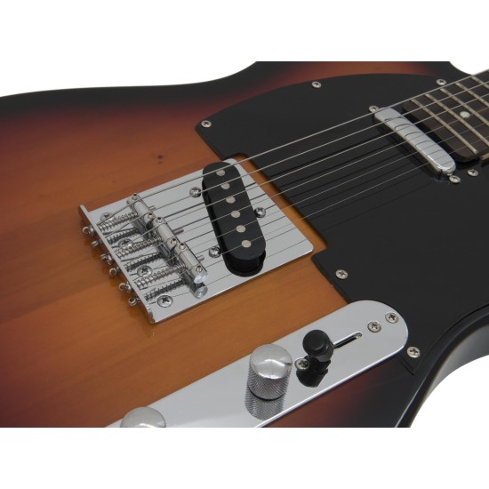 DIMAVERY TL-401 Chitarra Elettrica Sunburst per Musicisti Destrorsi - Prodotto Professionale