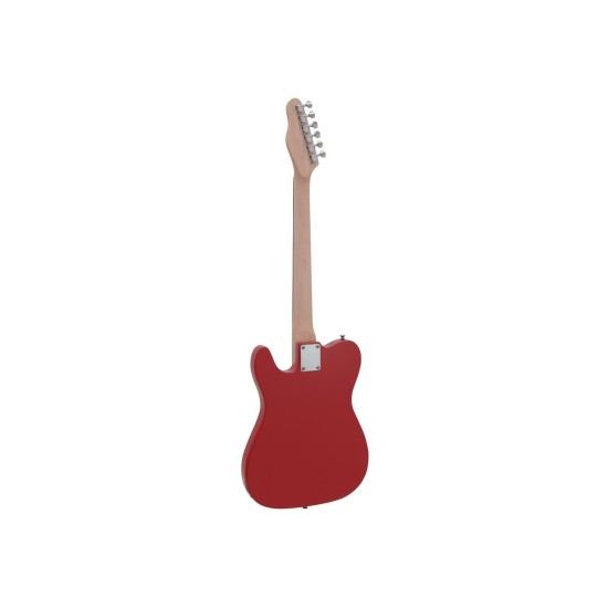 DIMAVERY TL-401 Chitarra Elettrica Rossa con Single Coil e Manico in Acero