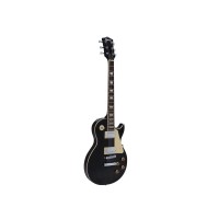 DIMAVERY LP-520 Chitarra Elettrica Nera con Humbucker e Manico in Acero