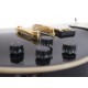 DIMAVERY LP-530 Chitarra Elettrica Nero/Oro con Humbucker e Manico in Acero