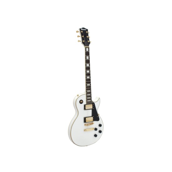 Chitarra Elettrica DIMAVERY LP-520 Bianco/Oro con Humbucker e Corpo LP