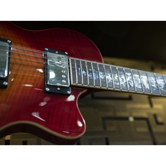 DIMAVERY LP-612 Chitarra Elettrica 12 Corde Sunburst, Progettata per Musicisti Destri