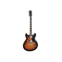 DIMAVERY SA-610 Chitarra Jazz Semi-Acustica Sunburst con Humbucker