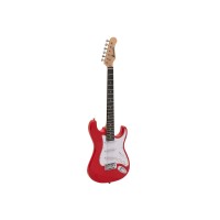 DIMAVERY J-400 Chitarra Elettrica ST 3/4 Rosso - Ideale per Regalo e Performance