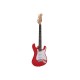 DIMAVERY J-400 Chitarra Elettrica ST 3/4 Rosso - Ideale per Regalo e Performance
