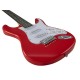 DIMAVERY J-400 Chitarra Elettrica ST 3/4 Rosso - Ideale per Regalo e Performance