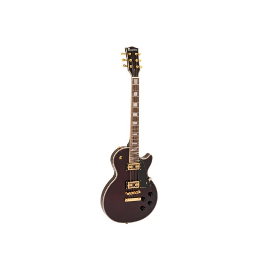 DIMAVERY LP-700 Chitarra Elettrica Granata Lucida - Forma LP con Humbucker