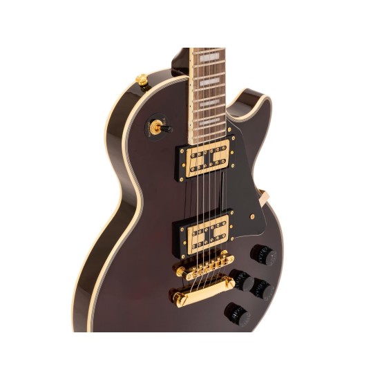 DIMAVERY LP-700 Chitarra Elettrica Granata Lucida - Forma LP con Humbucker