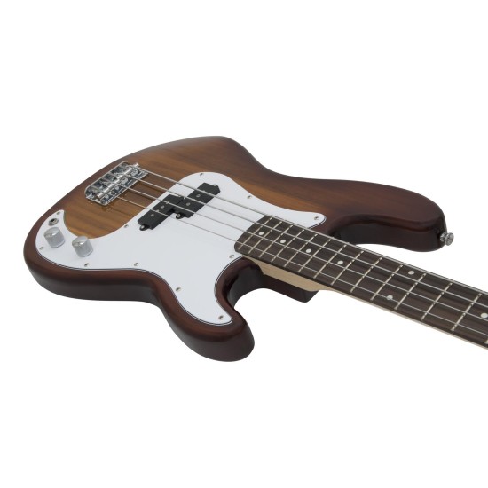 DIMAVERY PB-320 Basso Elettrico Sunburst - Progettato per Musicisti Destrorsi