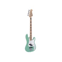 DIMAVERY PB-500 Basso Elettrico Vintage in Surfgreen - Trussrod a Doppia Azione e Corpo in Tiglio