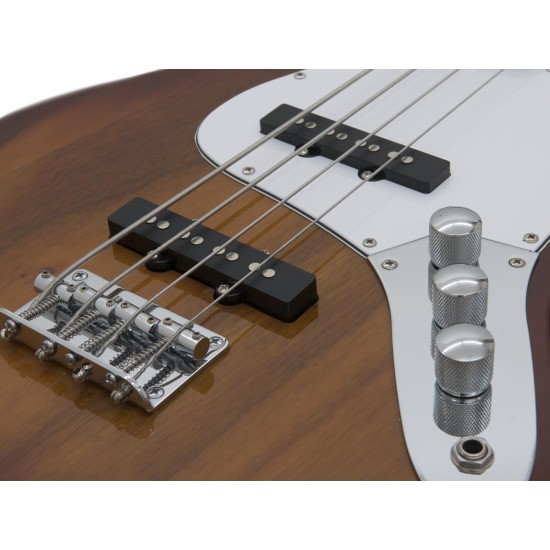 DIMAVERY JB-302 Basso Elettrico Sunburst - Progettato per Musicisti Professionisti