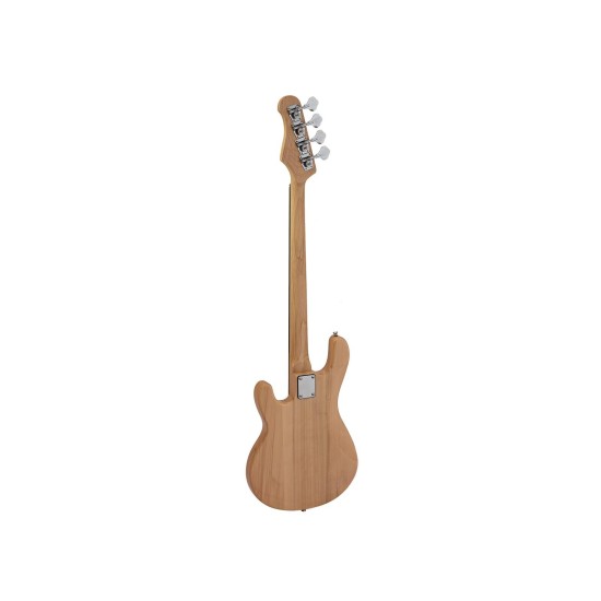 DIMAVERY MM-501 Basso Elettrico Fretless, Naturale 4/4 con Humbucker