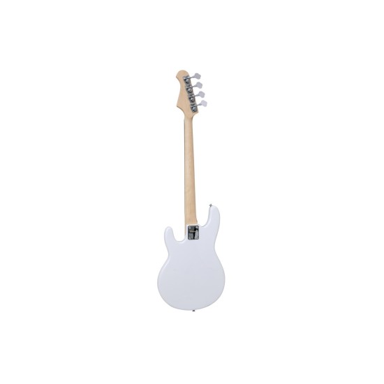 Basso Elettrico DIMAVERY MM-501 Bianco - Design Professionale con Humbucker
