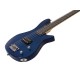 DIMAVERY SB-201 Basso Elettrico Blueburst con Humbucker e Manico in Acero