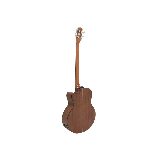 DIMAVERY AB-455 Basso Acustico 5 Corde Naturale con Pickup e Equalizzatore 3 Bande