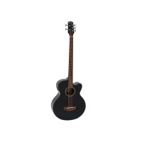 DIMAVERY AB-455 Basso Acustico 5 Corde Nero con Pickup e Equalizzatore
