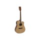 DIMAVERY DR-520 Chitarra Folk Dreadnought 4/4, Naturale, con Preamplificatore e Accordatore