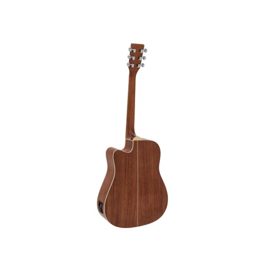 DIMAVERY DR-520 Chitarra Folk Dreadnought 4/4, Naturale, con Preamplificatore e Accordatore