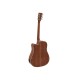 DIMAVERY DR-520 Chitarra Folk Dreadnought 4/4, Naturale, con Preamplificatore e Accordatore