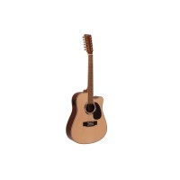 DIMAVERY DR-612 Chitarra Folk 12 Corde Naturale con Effetto Sonoro e Accordatore Integrato