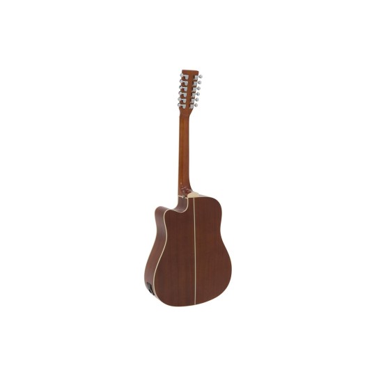 DIMAVERY DR-612 Chitarra Folk 12 Corde Naturale con Effetto Sonoro e Accordatore Integrato