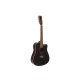 DIMAVERY DR-612 Chitarra Folk 12 Corde Nera con Preamplificatore e Accordatore