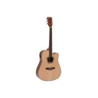 Chitarra Folk DIMAVERY JK-500 Cutaway Naturale con Preamplificatore e Accordatore