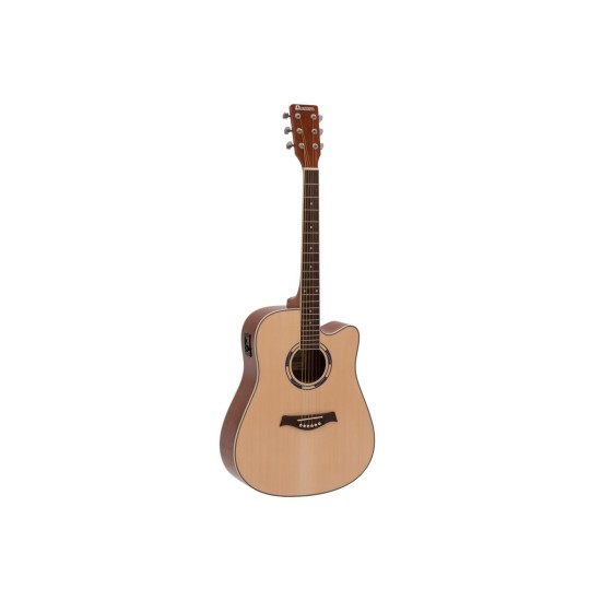 Chitarra Folk DIMAVERY JK-500 Cutaway Naturale con Preamplificatore e Accordatore