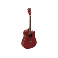 DIMAVERY JK-510 Chitarra Folk Cutaway Dreadnought con Equalizzatore e Accordatore