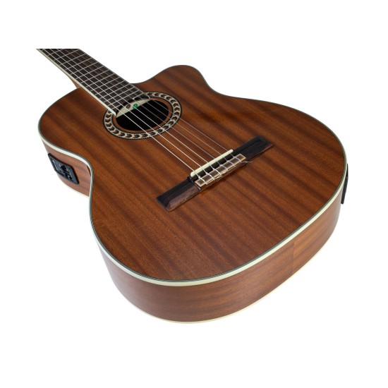 DIMAVERY CN-300 Chitarra Classica in Mogano con Pickup e Preamp