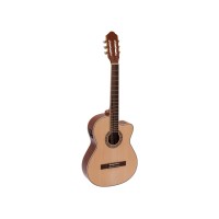 DIMAVERY CN-600 Chitarra Classica 4/4, Naturale con Cutaway e Accordatore