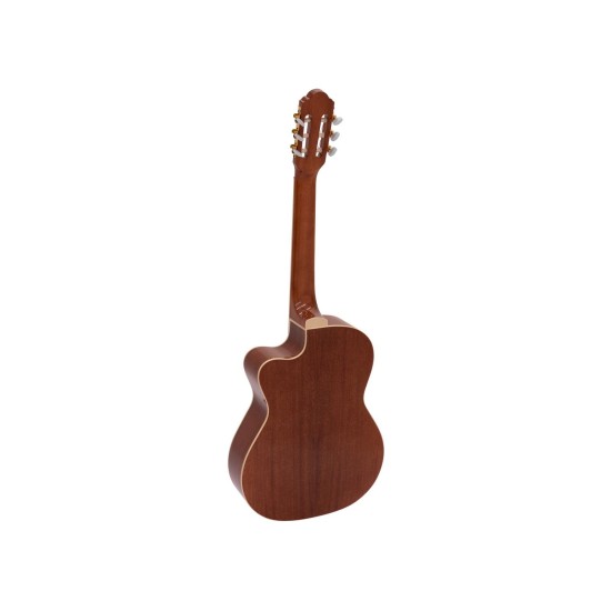 DIMAVERY CN-600 Chitarra Classica 4/4, Naturale con Cutaway e Accordatore