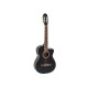 DIMAVERY CN-600E Chitarra Classica Elettrificata Nero, 4/4 Cutaway con Equalizzatore e Accessori