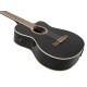 DIMAVERY CN-600E Chitarra Classica Elettrificata Nero, 4/4 Cutaway con Equalizzatore e Accessori