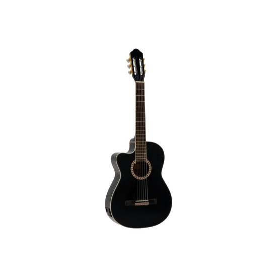 DIMAVERY CN-600L Chitarra Classica per Mancini, Nero - Qualità Professionale