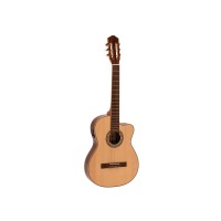 DIMAVERY TB-100 Chitarra Classica Thinline Naturale con Pick-Up