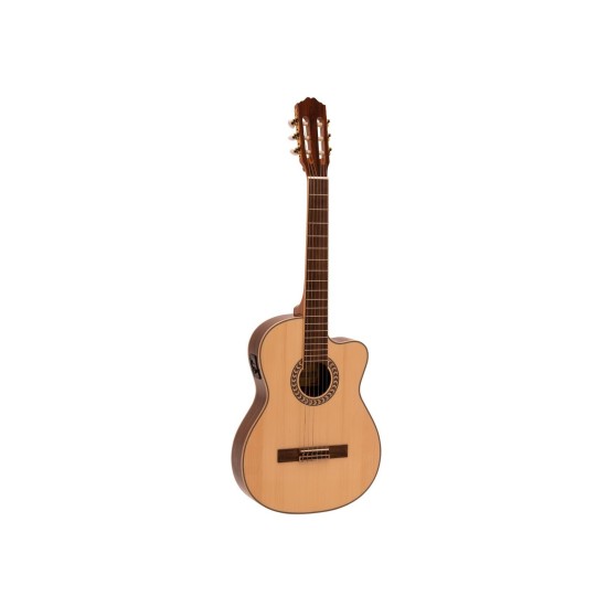 DIMAVERY TB-100 Chitarra Classica Thinline Naturale con Pick-Up