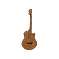 Chitarra Folk DIMAVERY SP-100 Naturale con Foro di Risonanza e Preamplificatore