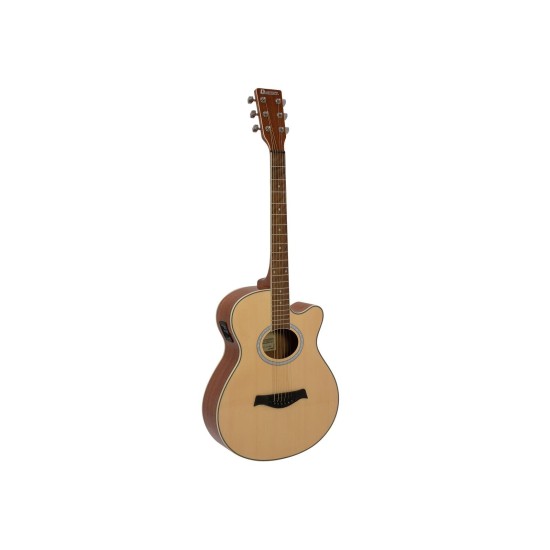 DIMAVERY AW-400 Chitarra Folk Cutaway Naturale - Qualità Acustica Superiore