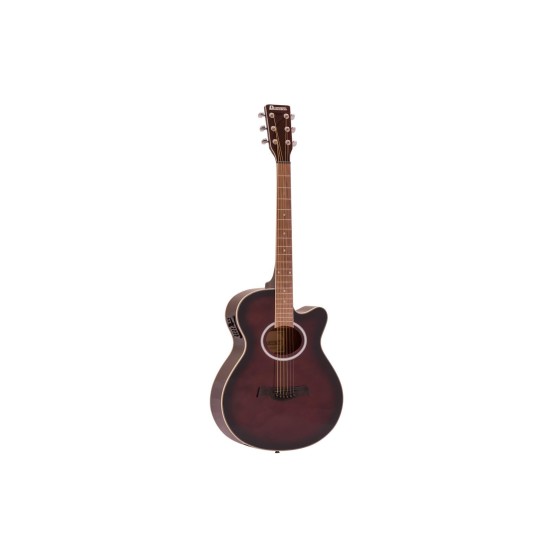 DIMAVERY AW-400 Chitarra Folk Cutaway Redburst con Accordatore e Preamplificatore