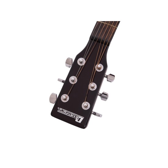 DIMAVERY AW-400 Chitarra Folk Cutaway Redburst con Accordatore e Preamplificatore